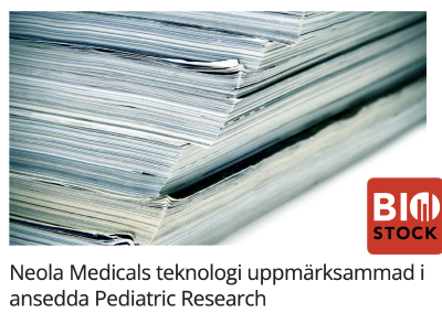 BioStock uppmärksammar att GASMAS-teknologin lyfts i artikel i Pediatric Research