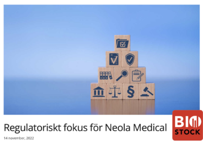 Ny artikel av BioStock uppmärksammar Neola Medicals Q3 2022