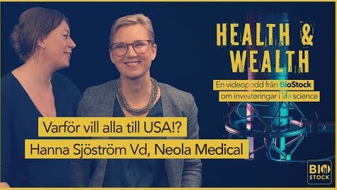 BioStocks videopodcast Health & Wealth bjuder in CEO Hanna Sjöström