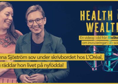 CEO Hanna Sjöström är först ut att gästa BioStocks nya videopodcast Health & Wealth!