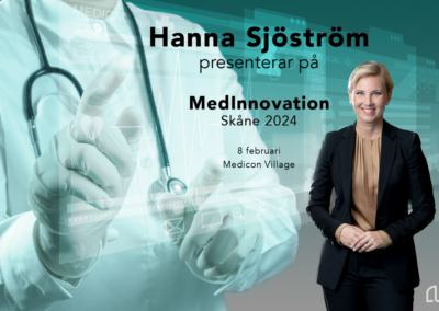 Skånsk innovationskraft diskuteras med CEO Hanna Sjöström vid MedInnovation 2024 på Medicon Village