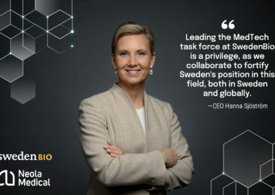 CEO Hanna Sjöström Chairman for MedTech in SwedenBio’s new expert network