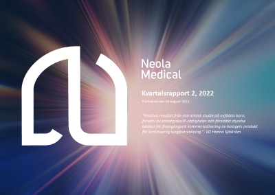 Neola Medical Q2 rapport 2022- ett kvartal med stora kommersiella framsteg